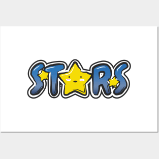 stars text Posters and Art